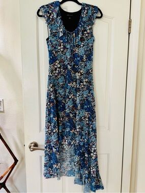 Steve Madden Blue Floral High-Low Maxi Dress